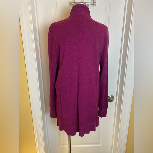 Pink Clover Women’s Magenta Raspberry Open Front Knit Cardigan Size XL Pockets - Picture 5 of 10